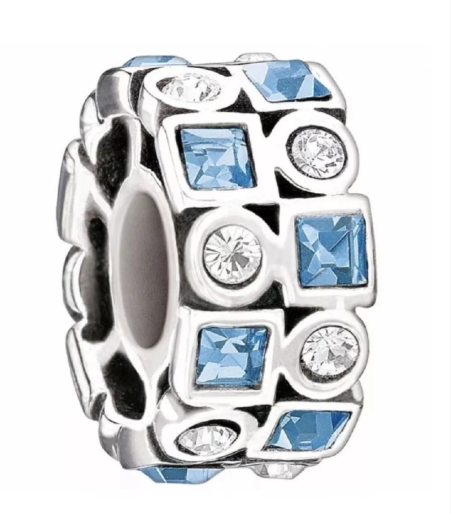 Chamilia STEPPING STONES PERIWINKLE Swarovski Crystals Sterling Bead 2025-0843