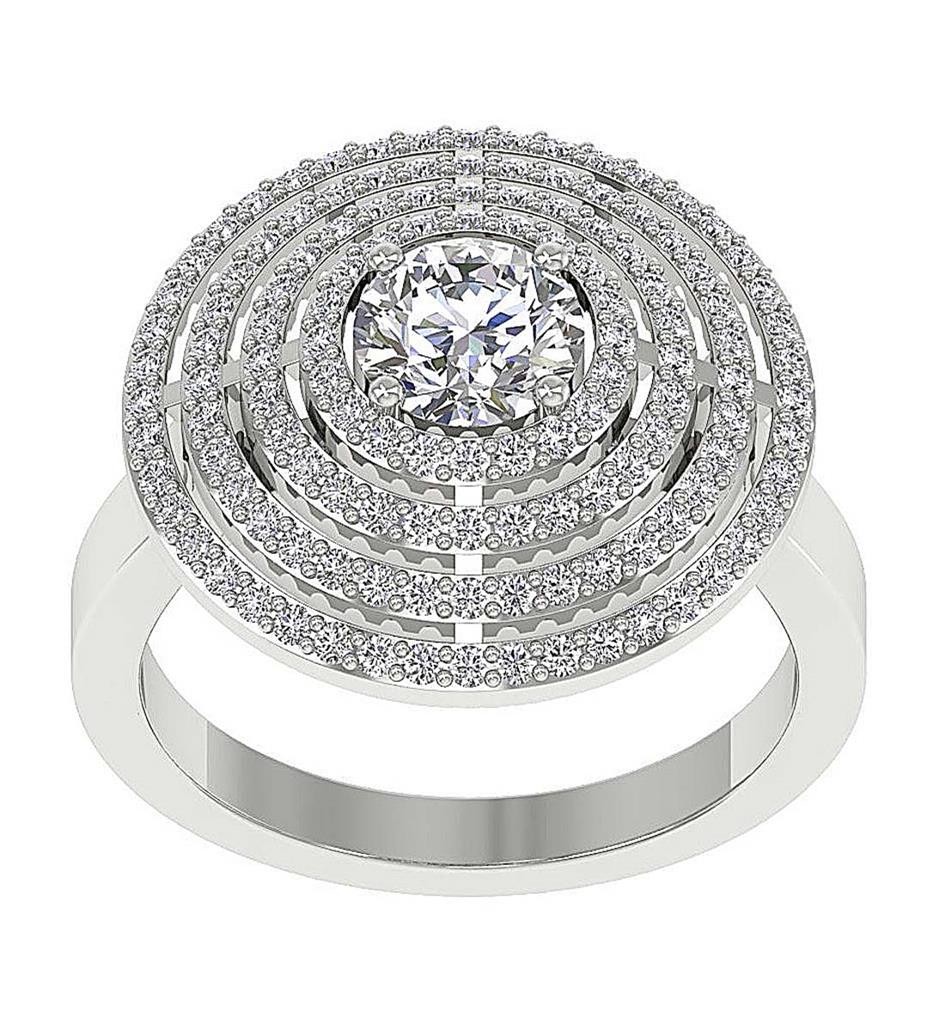 2.00 Ct Right Hand Anniversary Ring Round Cut Diamond 14K Yellow Gold Prong Set