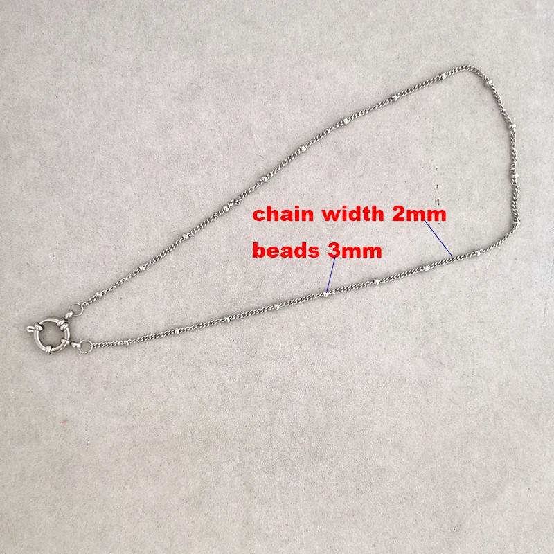 Sailor Clasp Necklace Paperclip Chain Stainless Steel Gold Color Women Jewelry