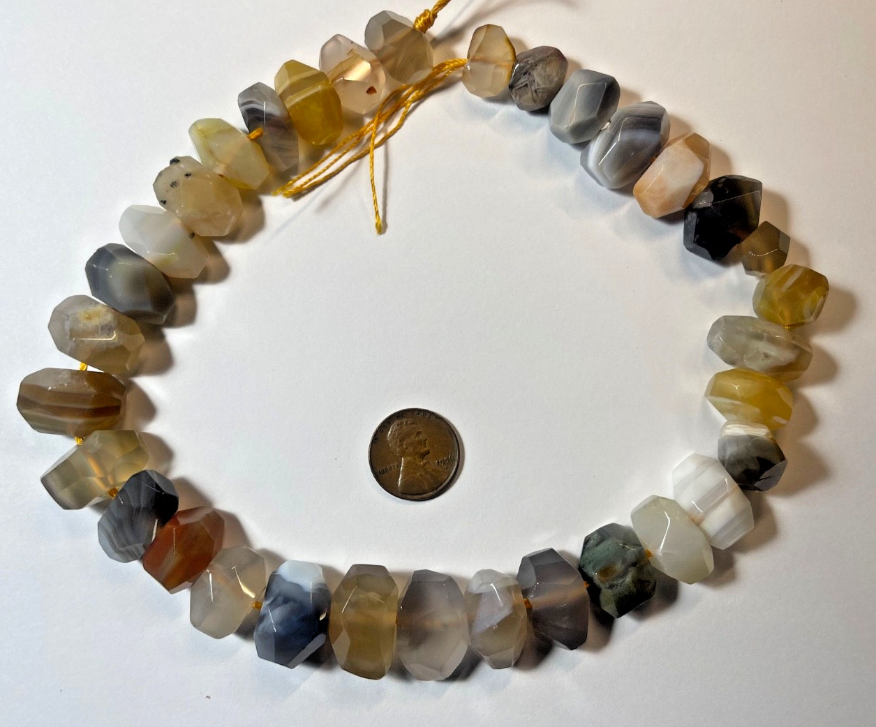 BEAUTIFUL 15″ STRAND FACETED MIXED AGATE NUGGETS 18X13 MM BELOW WHOLESALE!!!