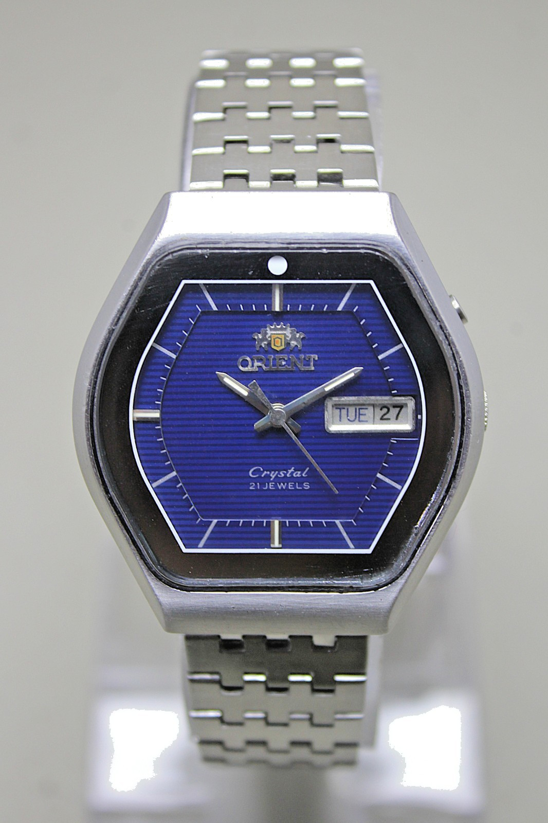 Vintage Orient Crystal Automatic Day/Date 21 Jewels Japan Men’s Wrist Watch