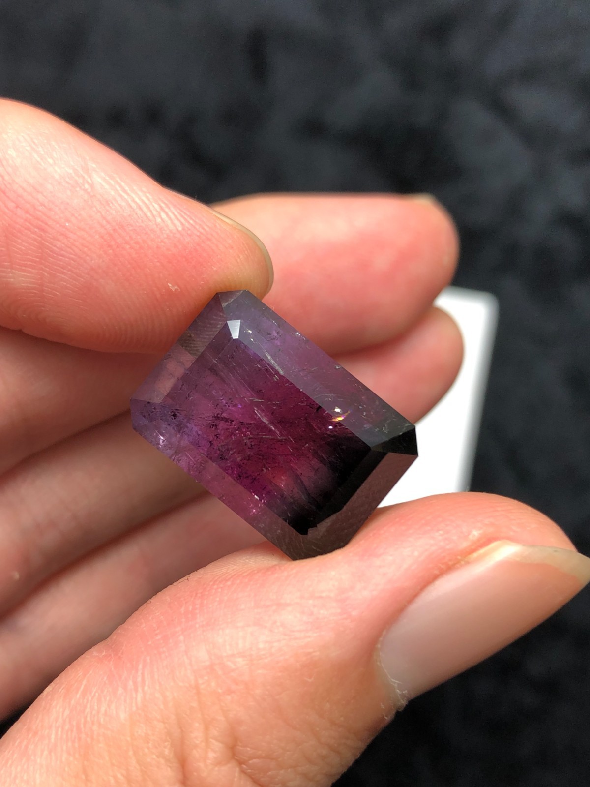 Emerald Cut Tri Color Naatural Tourmaline Loose Stone – 23 Carats
