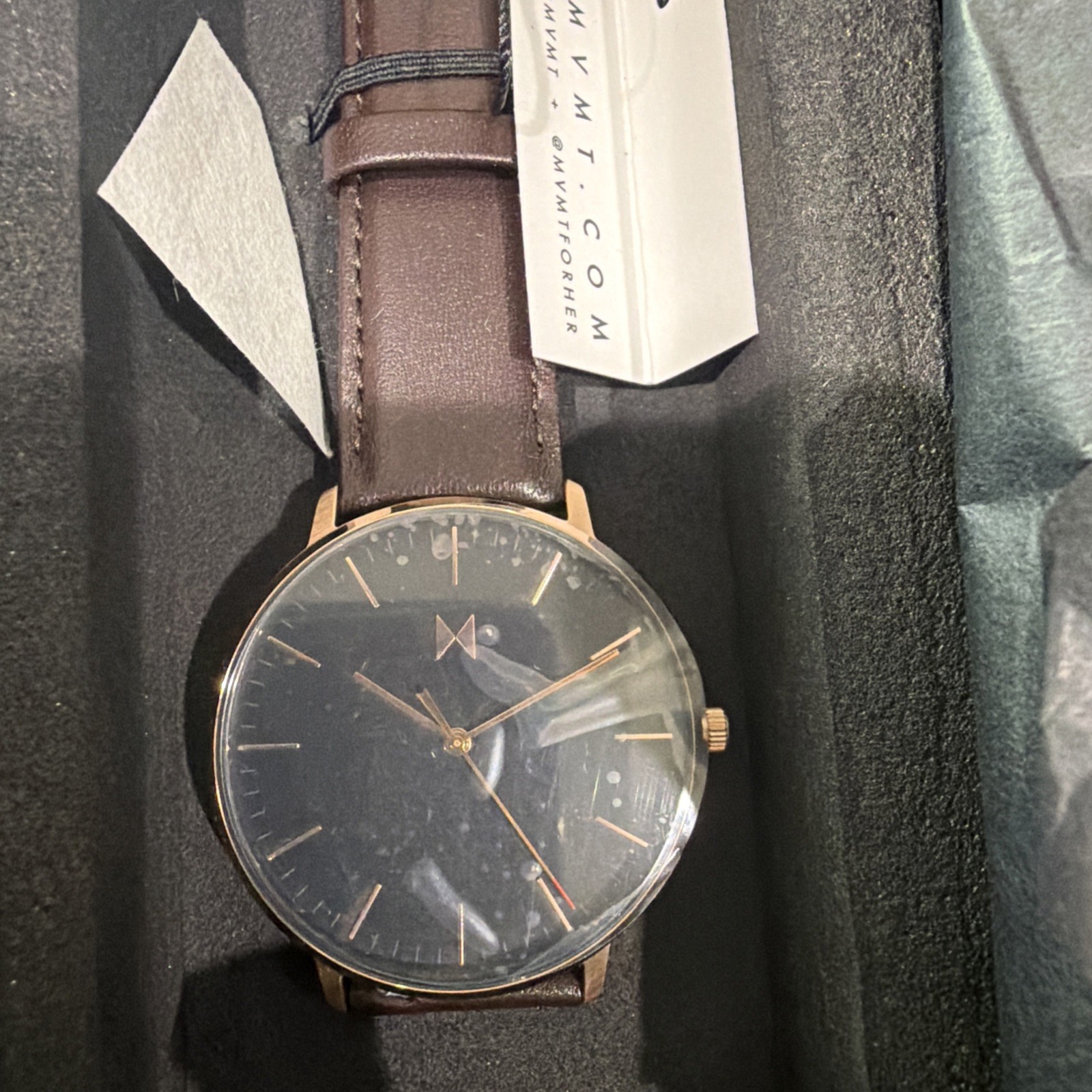 MVMT Mens Black On brown Dress Watch – NEW IN BOX
