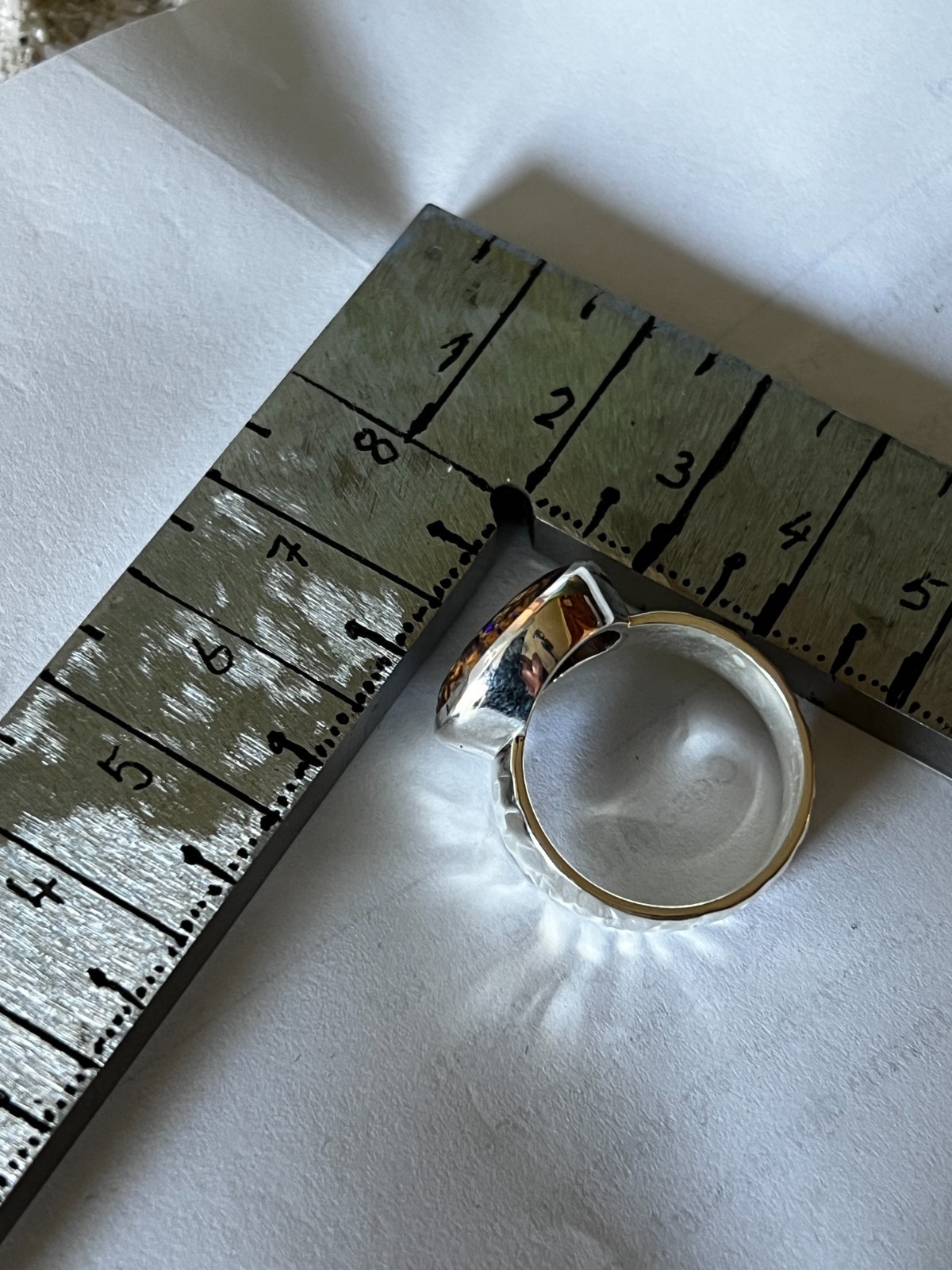Boulder Opal Sunday Prize Crystal Track Opulent Azure Sterling Silver Ring Deuter