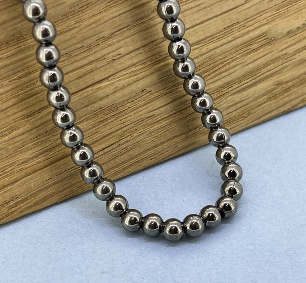 925 Solid Sterling Rhodium Plated Ball Bracelet RRP £65 B2001 Boxed
