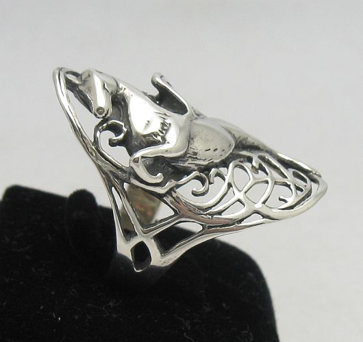 Genuine Long Sterling Silver Ring Pegasus Solid Hallmarked 925 Handmade