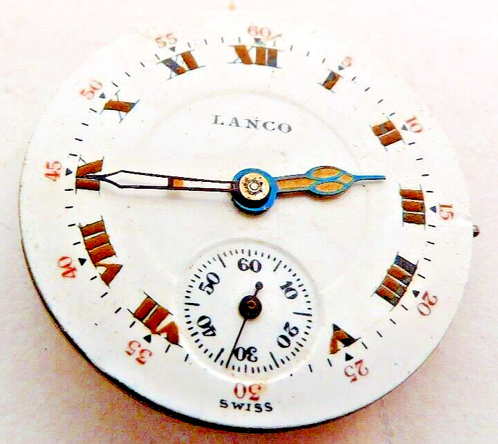 LANCO POCKET WATCH with LONVILLE MOVEMENT 7 JEWELS 294mm 762426 Sku L 6 G2U