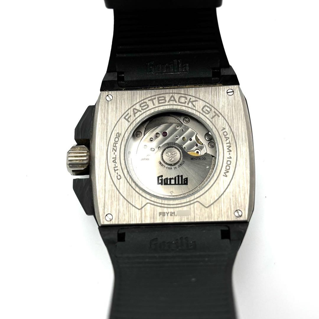 Gorilla Fastback Modena GT FBY21 Black Automatic Watch Japan 0713867