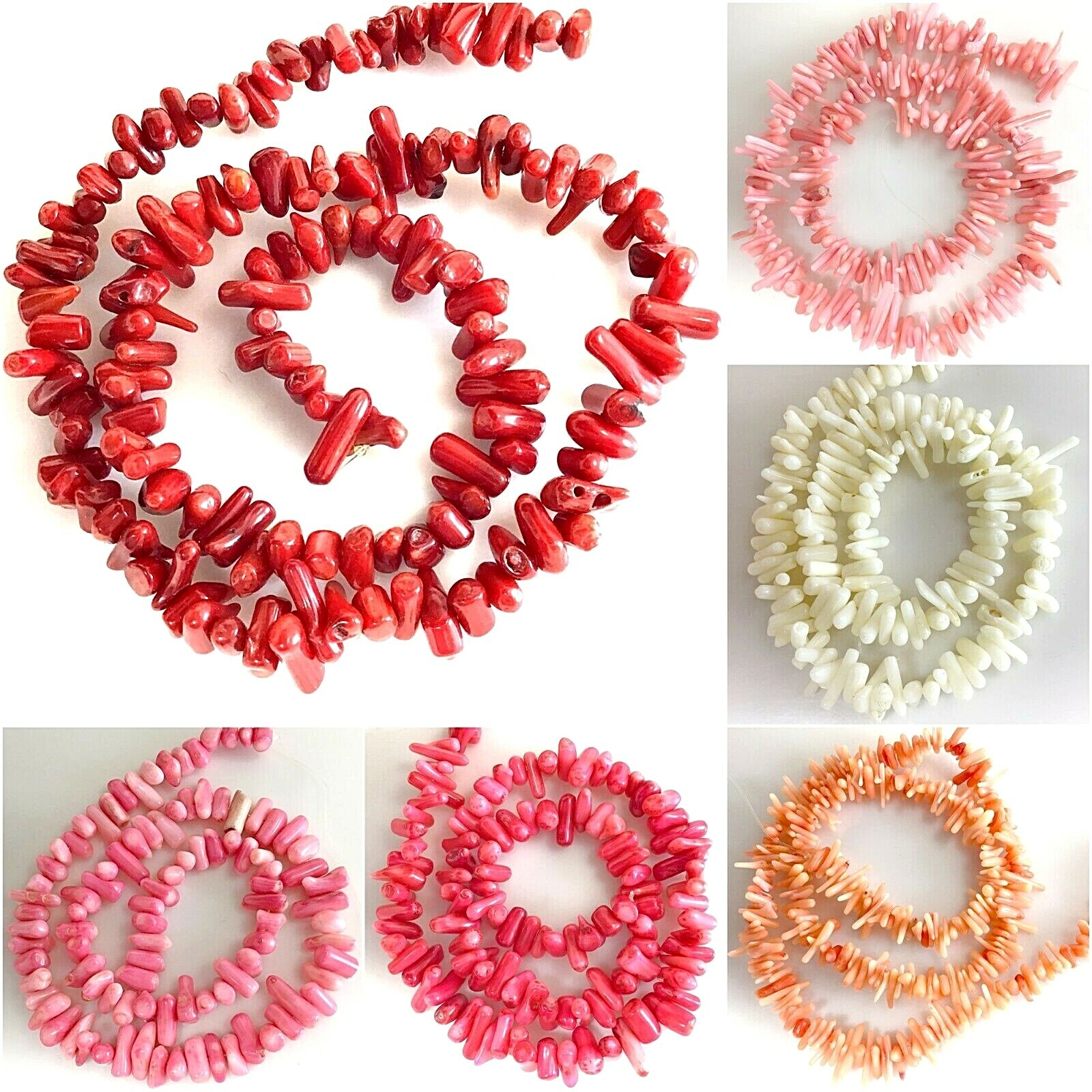 Bamboo Coral Small Branch Beads 5-15mm 15″ Jewelry Supplies Nugget Chips Beads