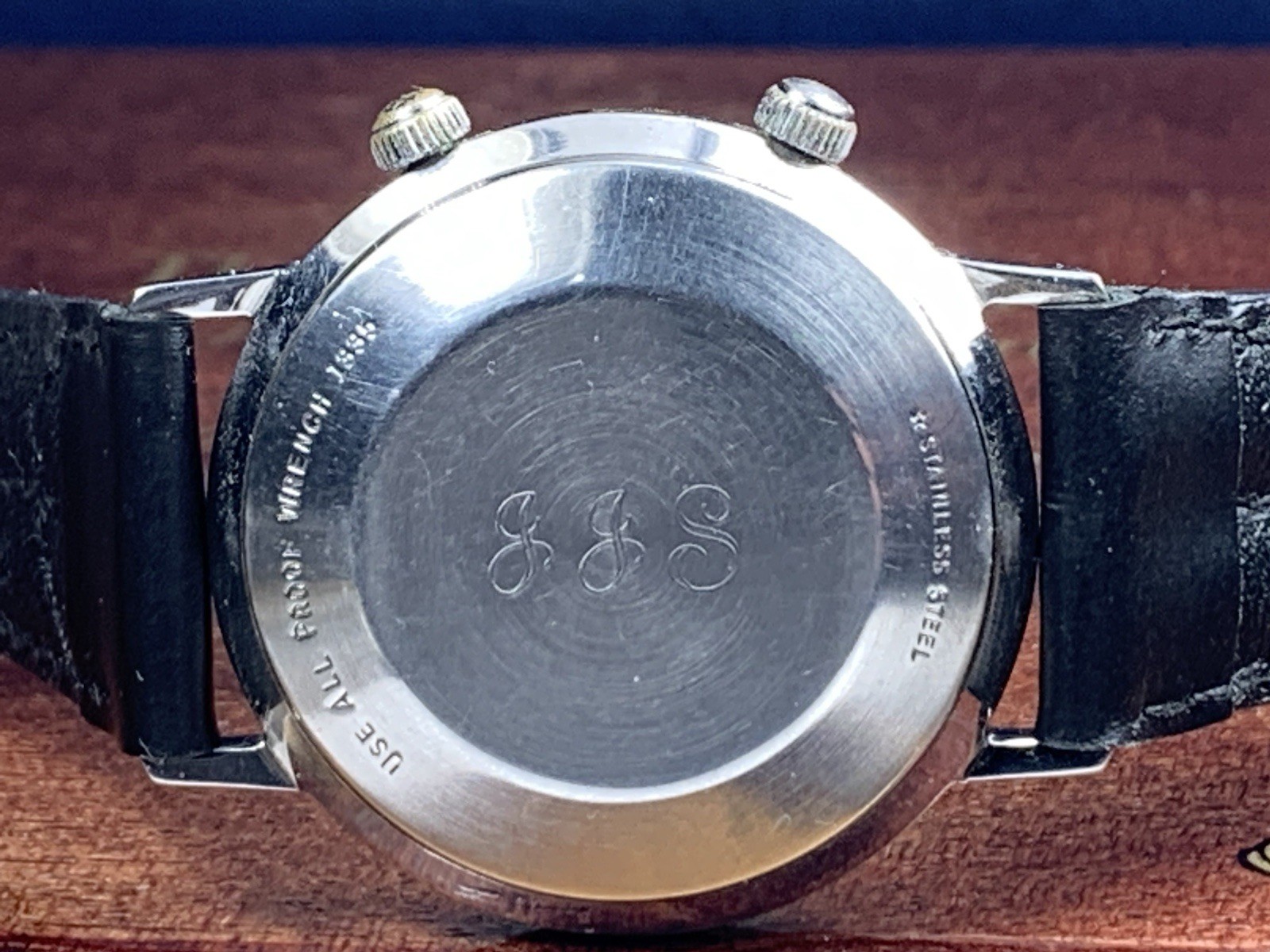 🚩JUMBO JAEGER-LeCOULTRE MEMODATE BUMPER AUTOMATIC MAN’S ALARM WATCH Runs 2FIX
