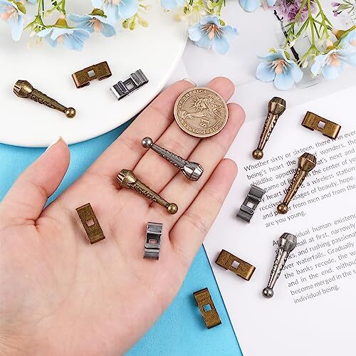 36Pcs 2Colors Bolo Tie Findings Kit Including Bolo Tie Slides Clasps and
