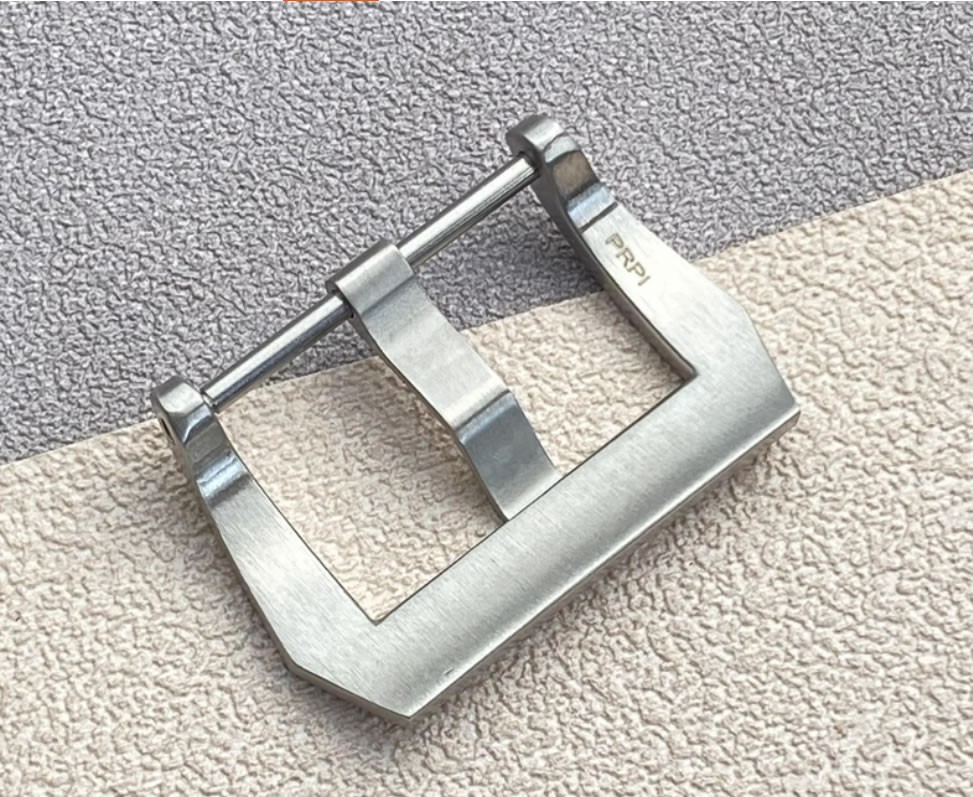 Panerai Original Silver Brushed Steel Straight Buckle Strap 22mm 20mm