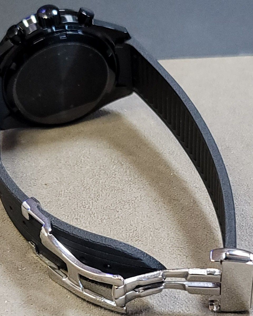 No Logo Homage VK63 Quartz Chronograph 40mm Black Speedmaster Style From Japan