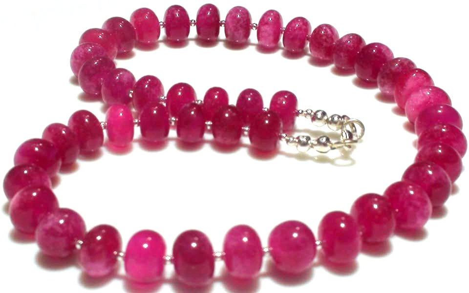 283.00 carat Natural Ruby 925 Sterling Silver Necklace.