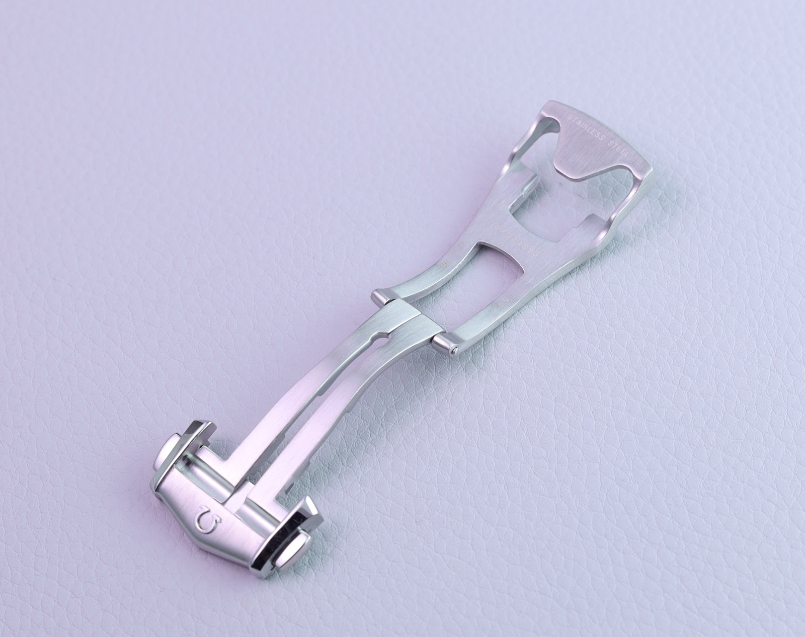 18mm OMEGA Stainless Steel Deployment Clasp Buckle SILVER for Leather Strap Band