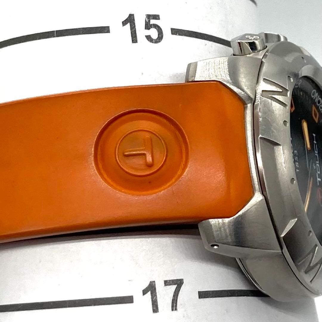 Tissot T-Touch QZ Orange Mens Quartz Watch Japan Non-Working 075870