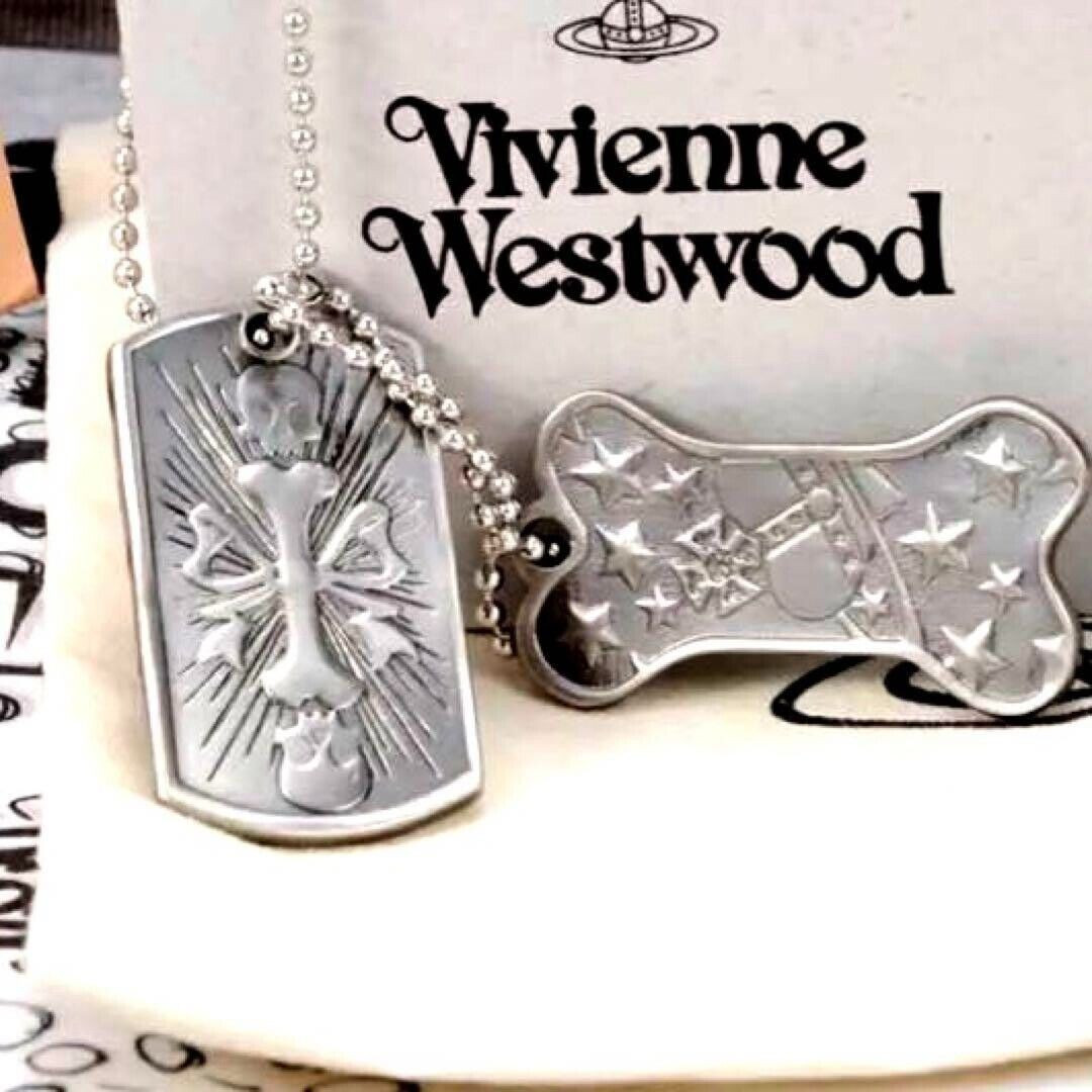 Dock Tag Plate Necklace Pendant 60cm Silver with drawstring
