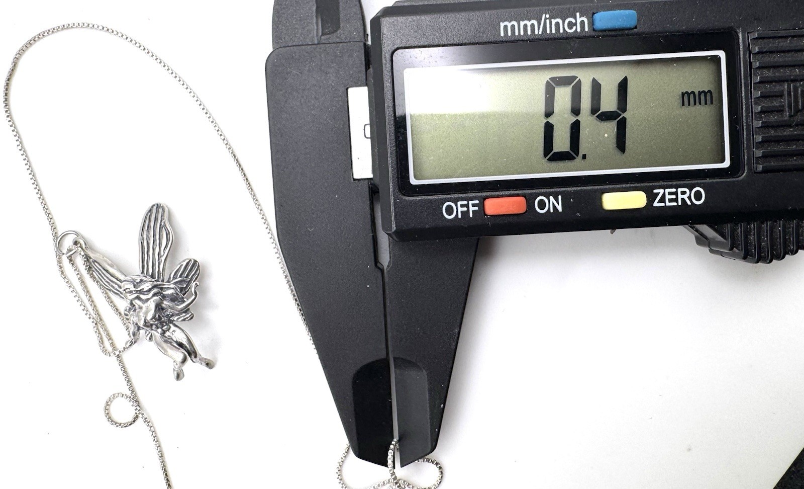 925 Sterling Silver Fairy Pendant Necklace 18″ Box Chain Fantasy Pixie 4.76g