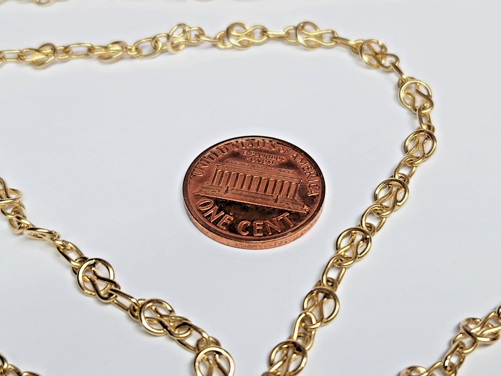 AWESOME 18k Gold 4.7mm Wide Handmade 21″ Fancy Link Chain