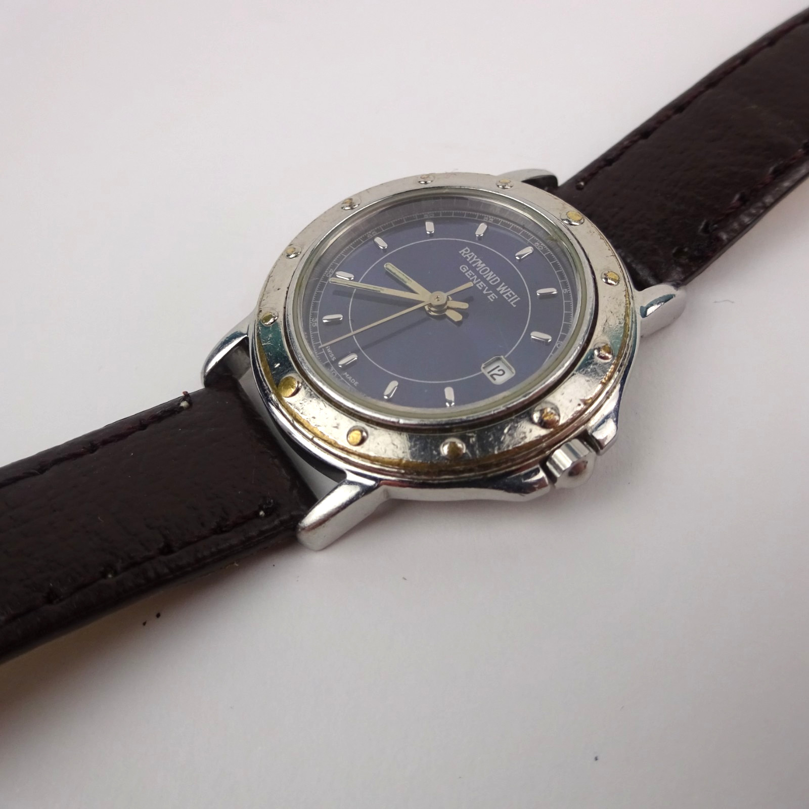 Raymond Weil Tango 5360 Watch Blue Dial Women’s Brown Leather Strap