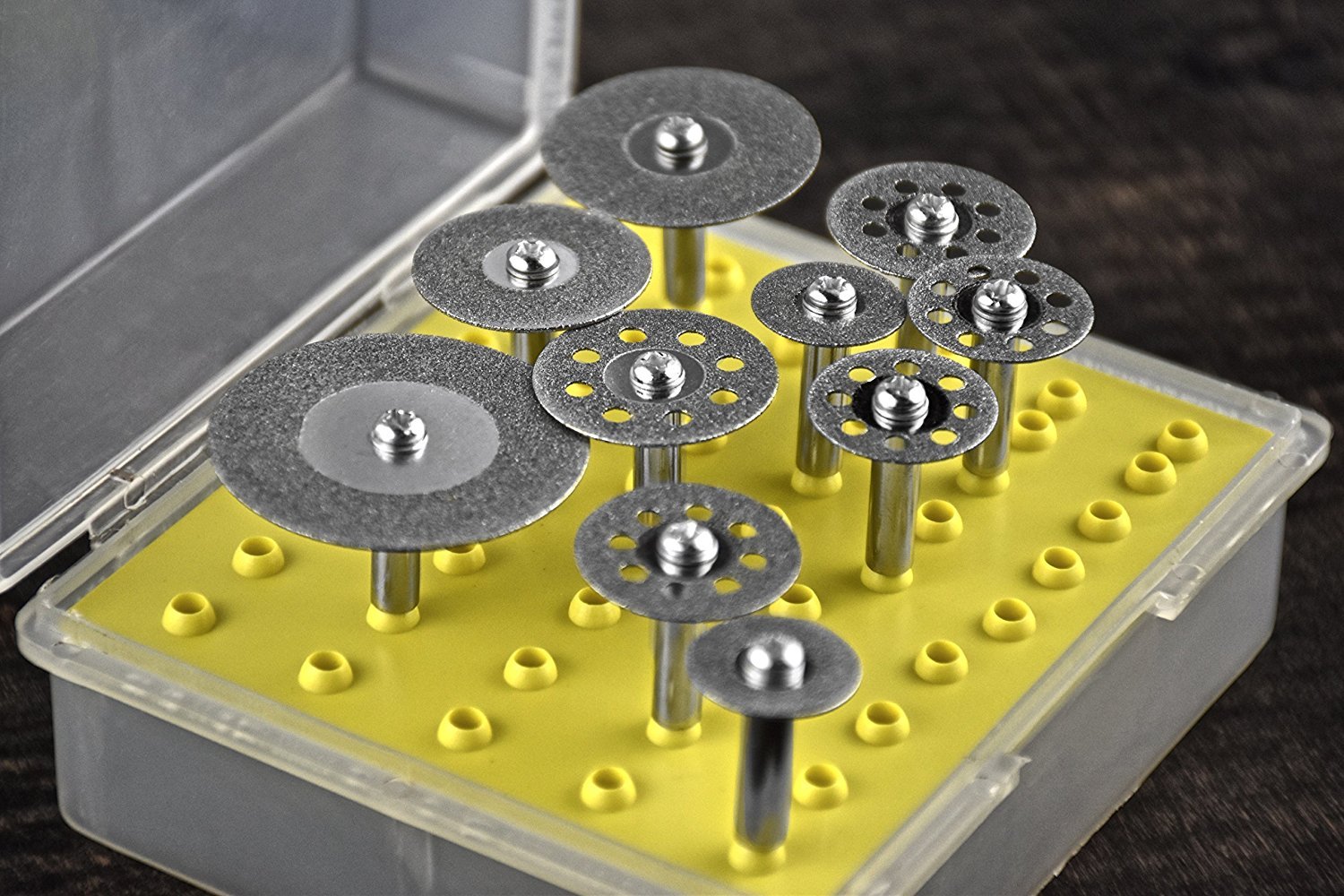 New 10pc Diamond Saw Cut Off Discs Wheel Blades Rotary Tool Set 1/8 Shank #DW10M