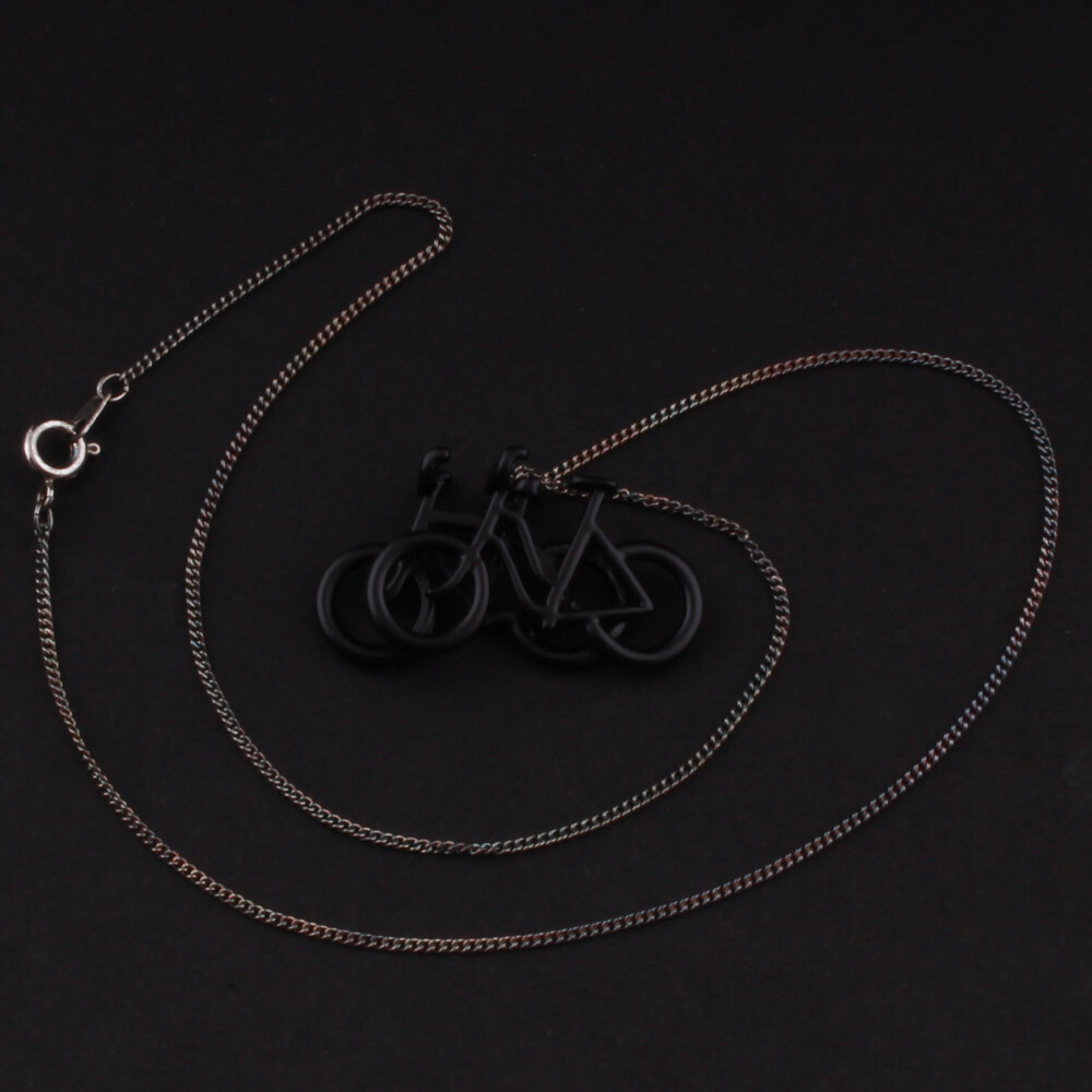 OBP Collection A/S Copenhagen 2 x Black Bike Pendant. “Sunshine & Night”.