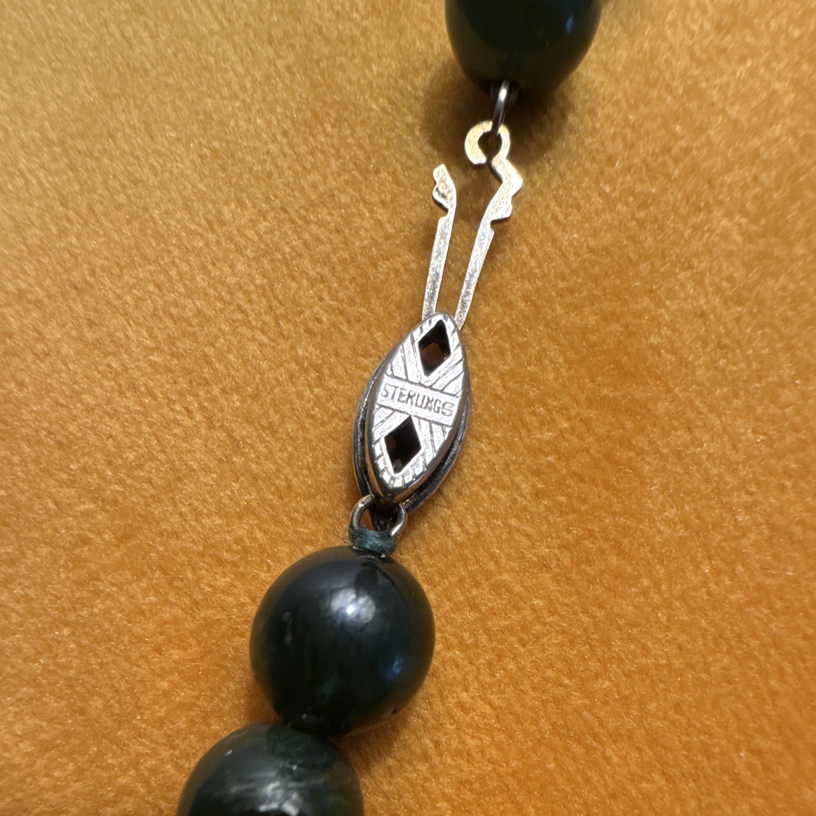 Signed 925 Sterling Silver Tourmaline and Fresh Water Pearl Necklace