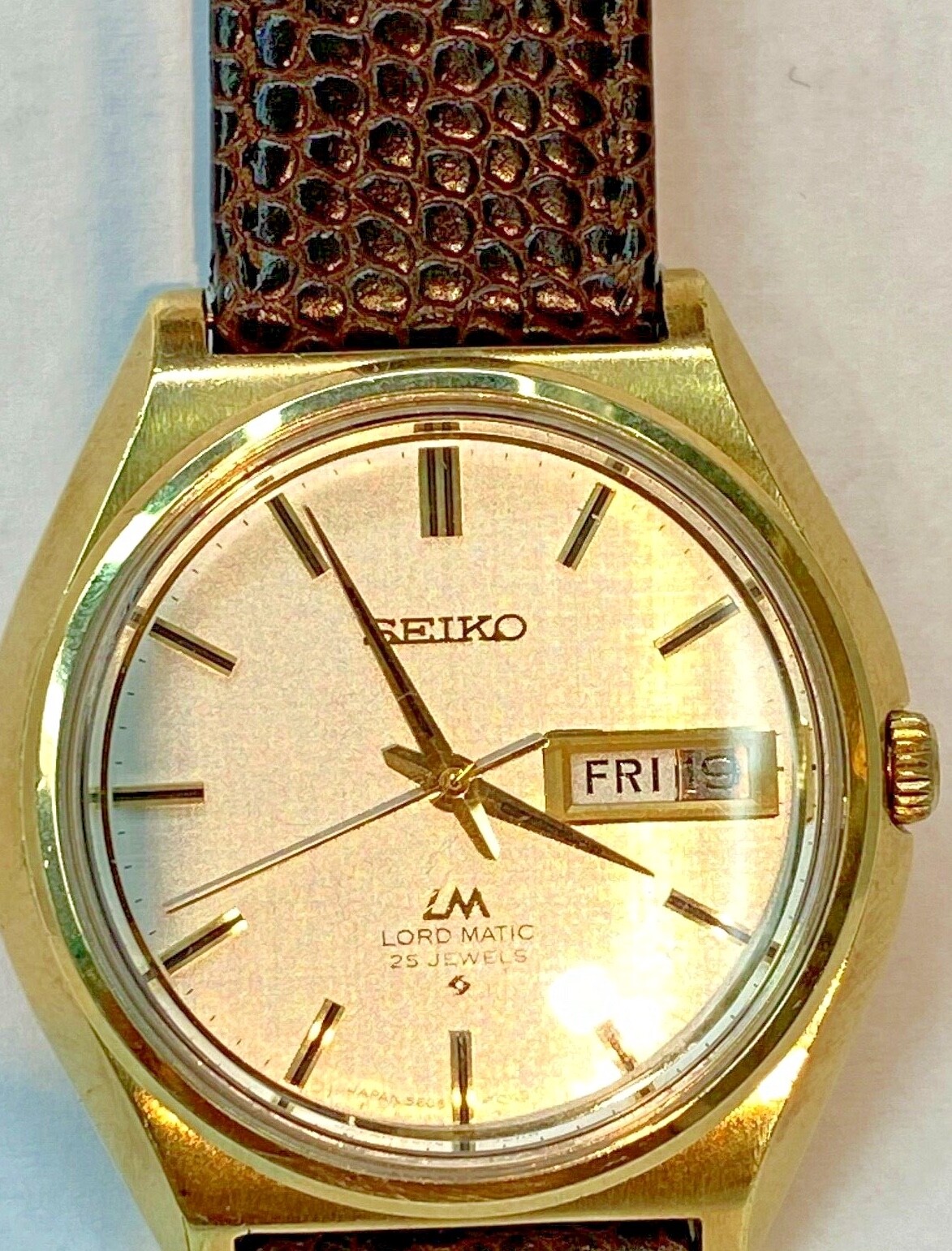 Wrist Man Watch 25 Jewels Manual Automatic SEIKO 5606–7010 Vintage Japan Made