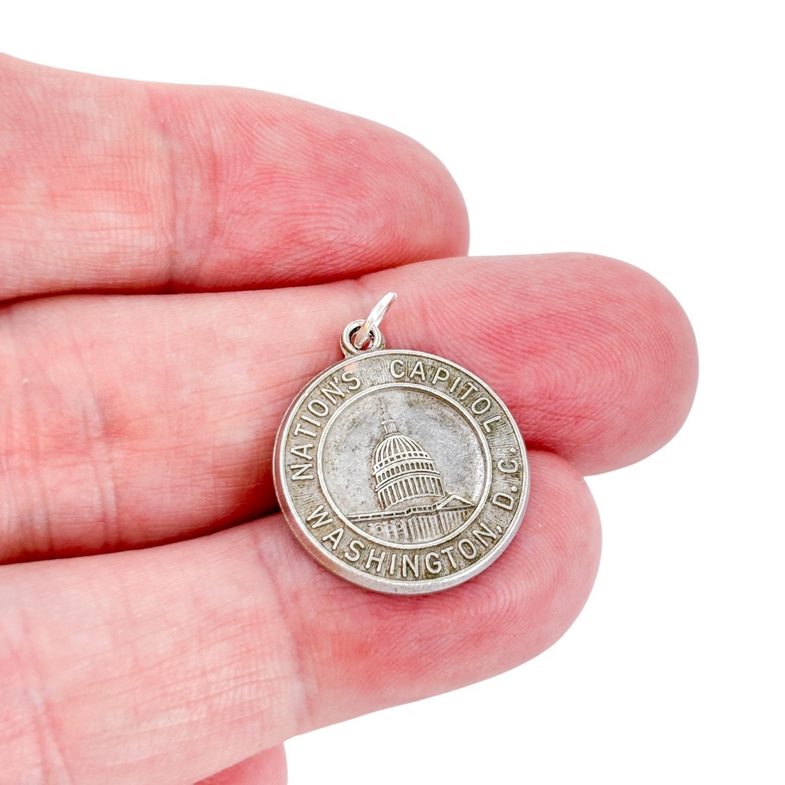 Sterling Silver 925 Washington D.C. Capitol Pendant | Vintage Kinney Prov RI