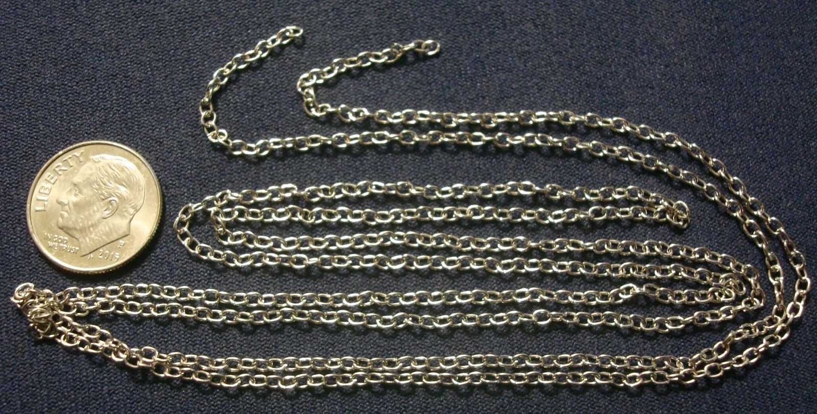 3 ft 3x2mm White gold plated cable open link jewelry necklace chain PCH010