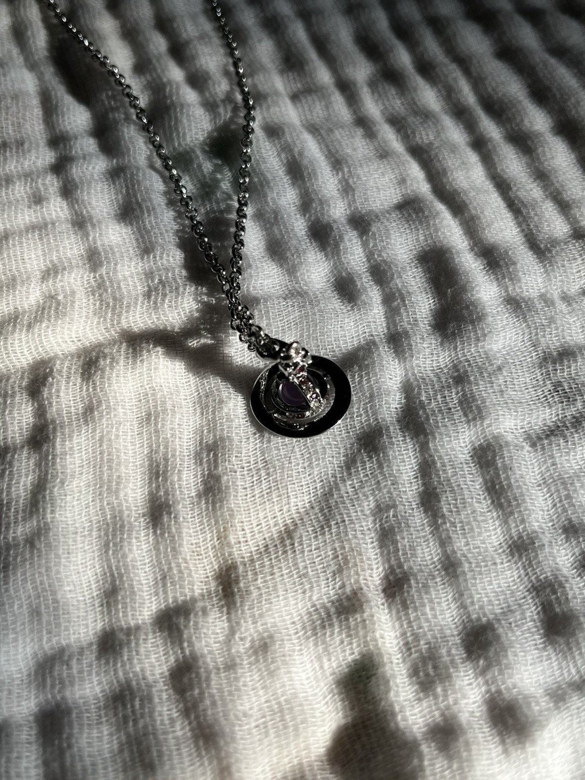 Vivienne Westwood Petite Orb Pendant Necklace (Purple)