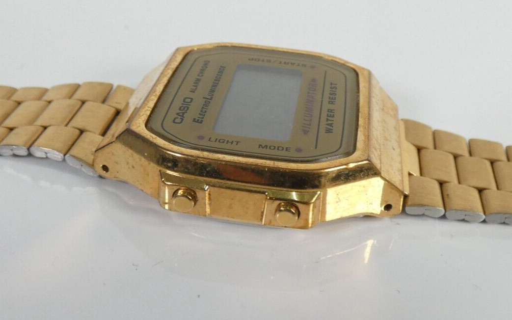 Casio A168WG-9EF Watch Gold Digital Retro Classic Illuminator