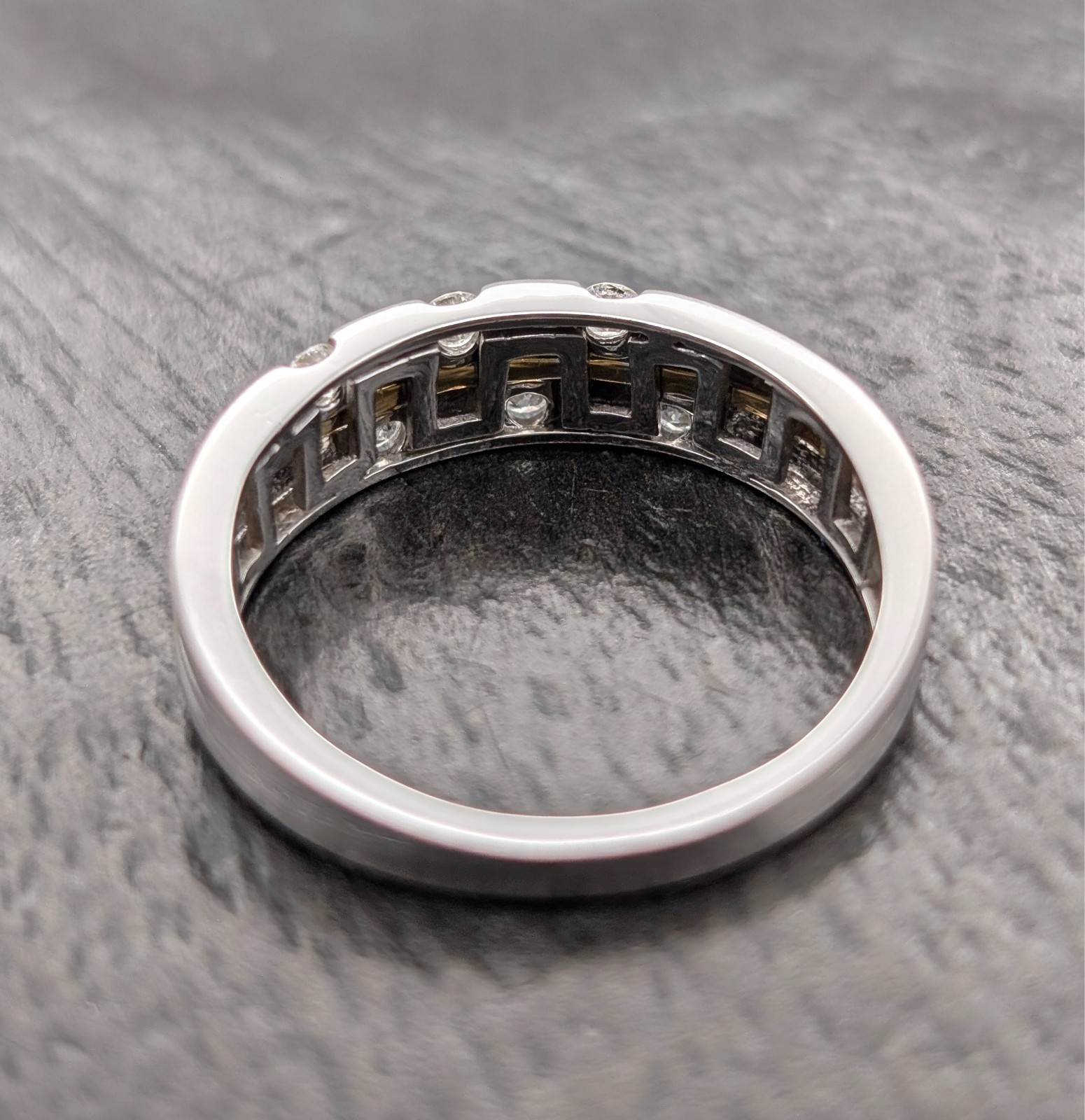 Diamantaire brilliant ring platinum 999/750 gold 18K 7.10g – (size 63) #3225