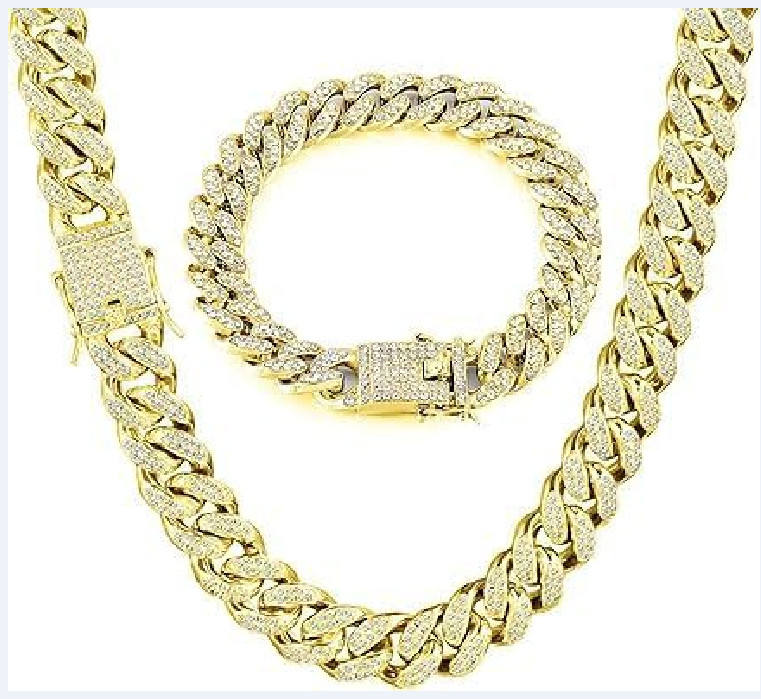 Cadenas de Titanium en Plata 925 Para Hombre Mujer Unisex Cadena Cubana Joyería