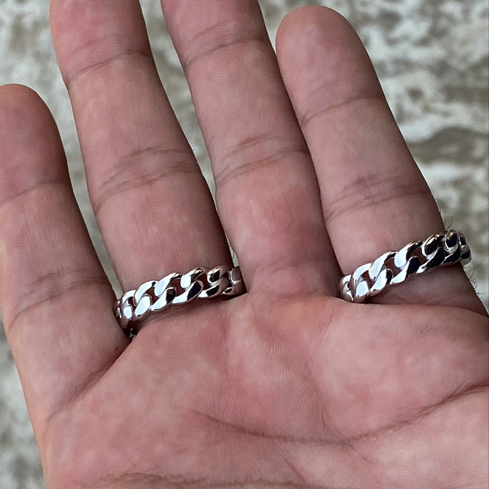 Men’s Real Solid 925 Sterling Silver Ring Miami Cuban Link 6MM Size Pinky 6-13