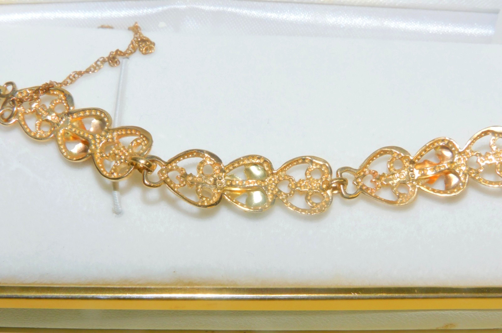 Black Hills Gold 10k Heart Rose Link Bracelet