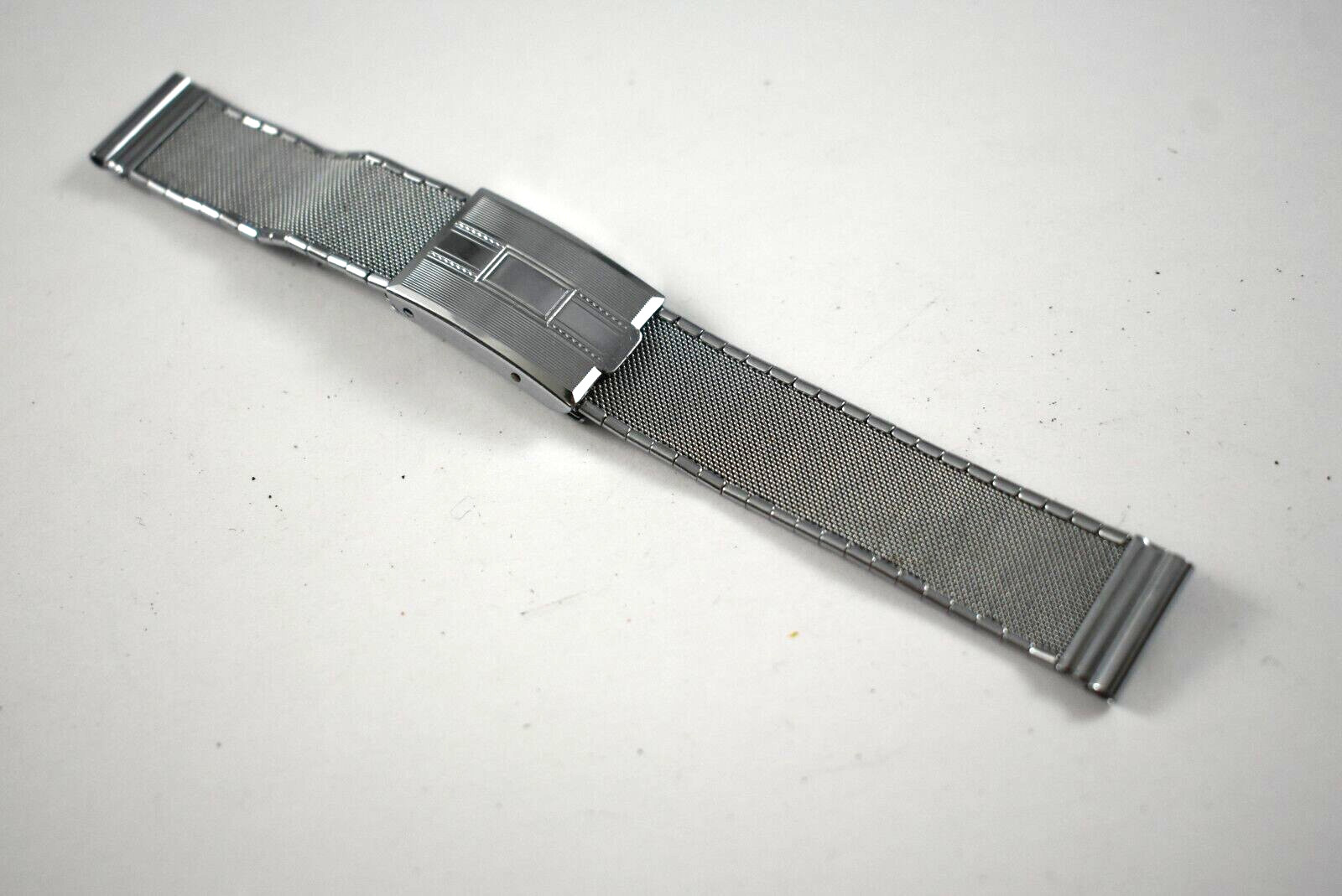 Vintage Chrome Tone 15.50mm Wrist Watch Band lot.x
