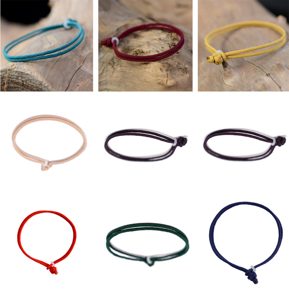 Charm Men Women Adjustable Lucky bracelet Handmade Knots Rope Cord String Gifts