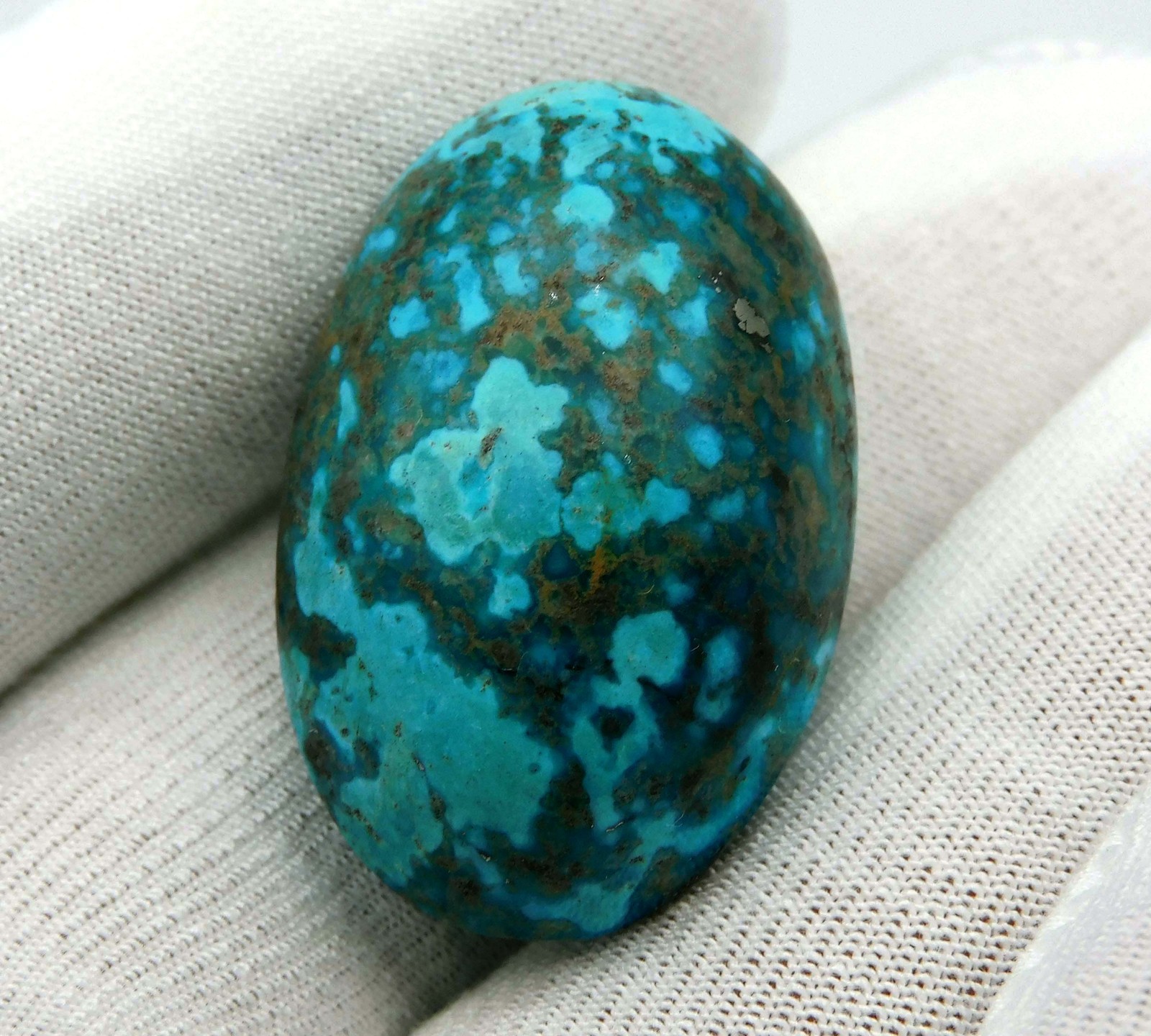 61.00 Ct Genuine Arizona Blue Turquoise Oval Cut Loose Gemstone