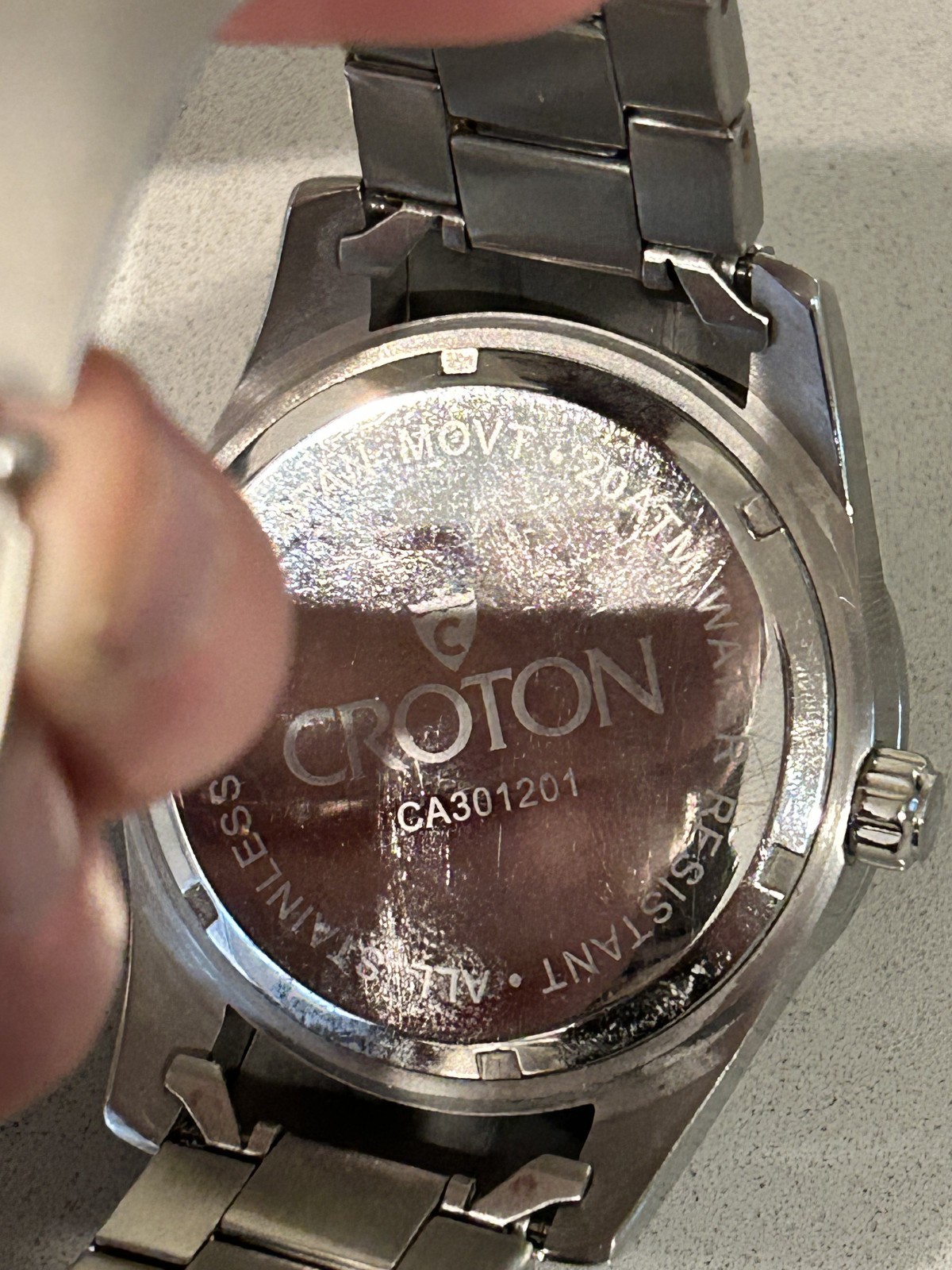 Croton Aquamatic II CA301201 Yellow Dial Mens Watch Japan Mov’t Stainless Steel
