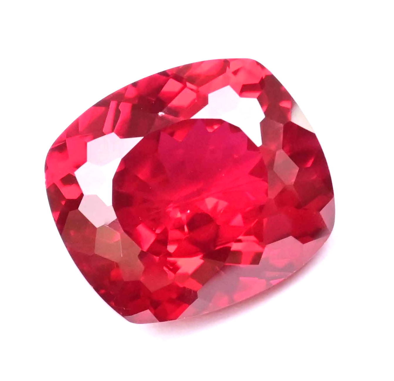Flawless Natural Mozambique Blood Red Ruby 22.65 Ct Cushion Certified Gemstone