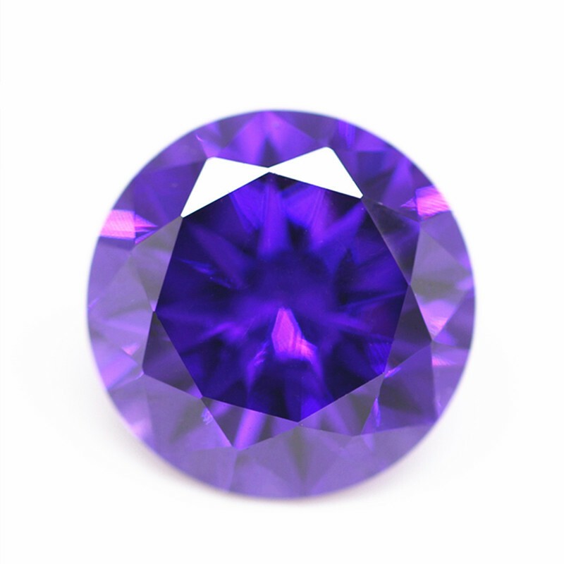 Purple Sapphire 1.35ct-20.9ct Round Faceted Cut Shape AAAAA VVS Loose Gemstone