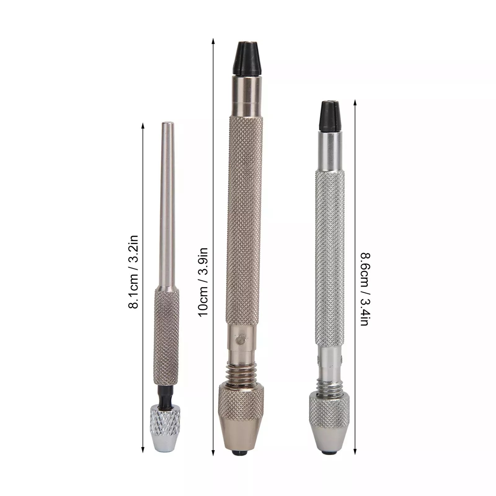 Durable Pin Vise Hand Drill Set Watch Repair Tool For Watchmakers 3 Sizes