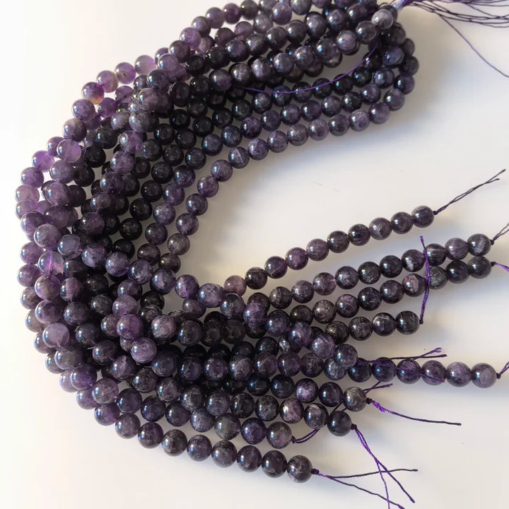 10 Strand Natural Amethyst Stone Round Spacer Loose Beads 10mm Jewelry SWC0