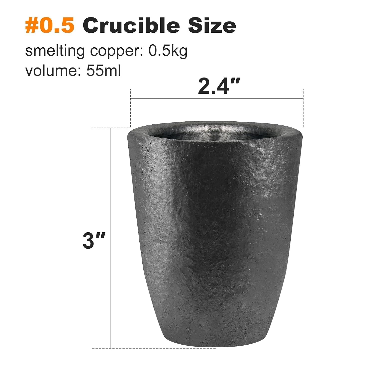 Silicon Carbide Graphite Crucible 0.5kg | Perfect for Melting Aluminum & Gold