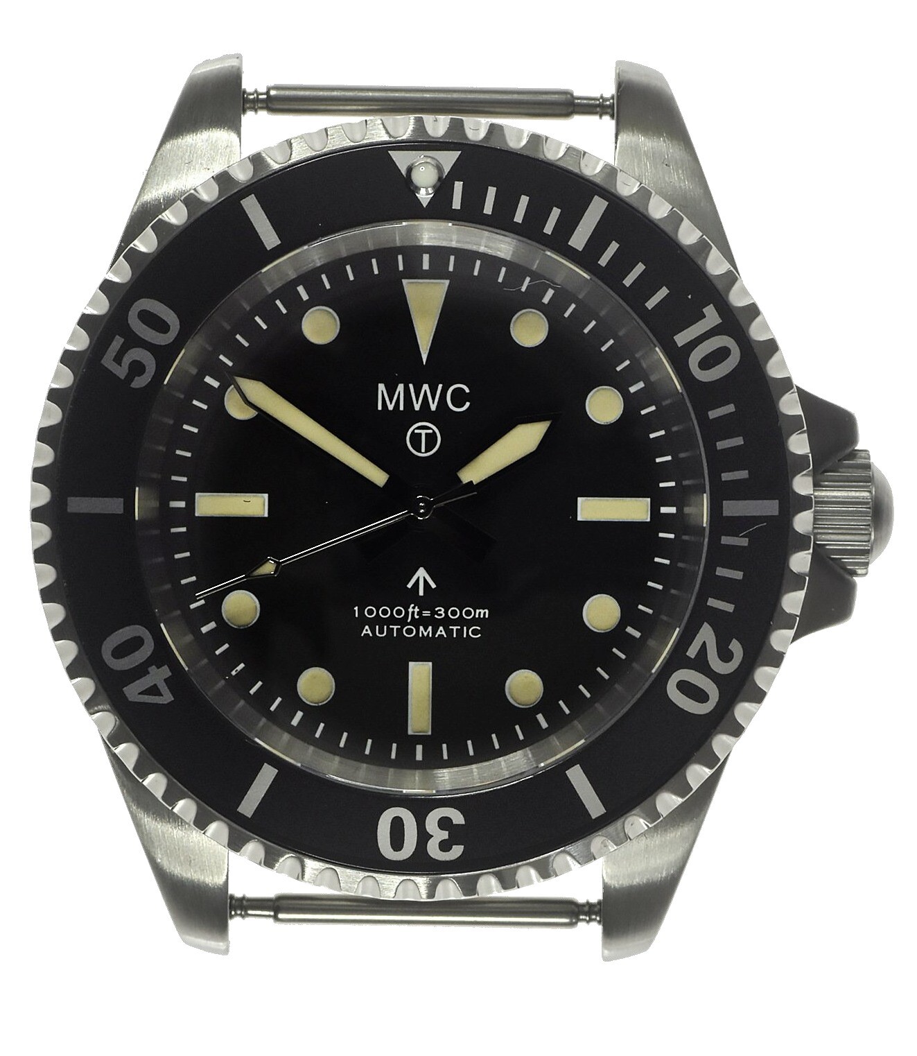 MWC 24 Jewel Classic 1982 Pattern Retro Divers Watch + Sapphire Crystal -No Date