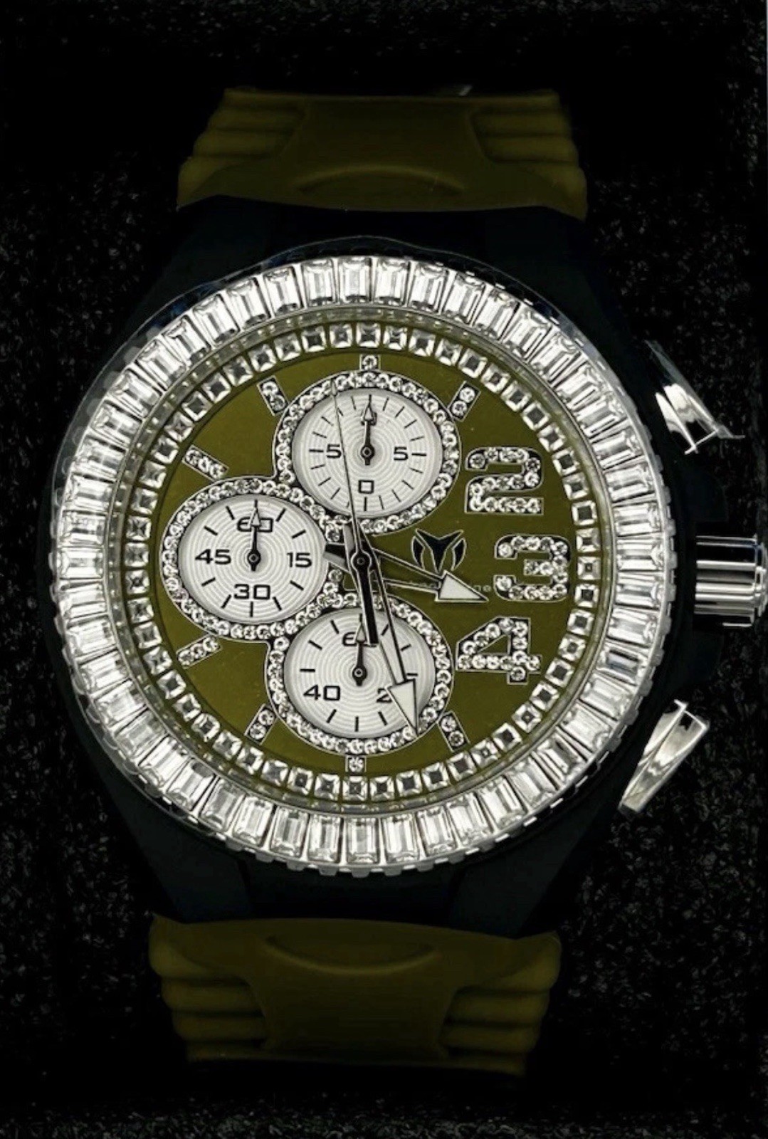 🔥 TechnoMarine Cruise JellyFish 45mm With Crystals Men’s Olive Black TM-181183