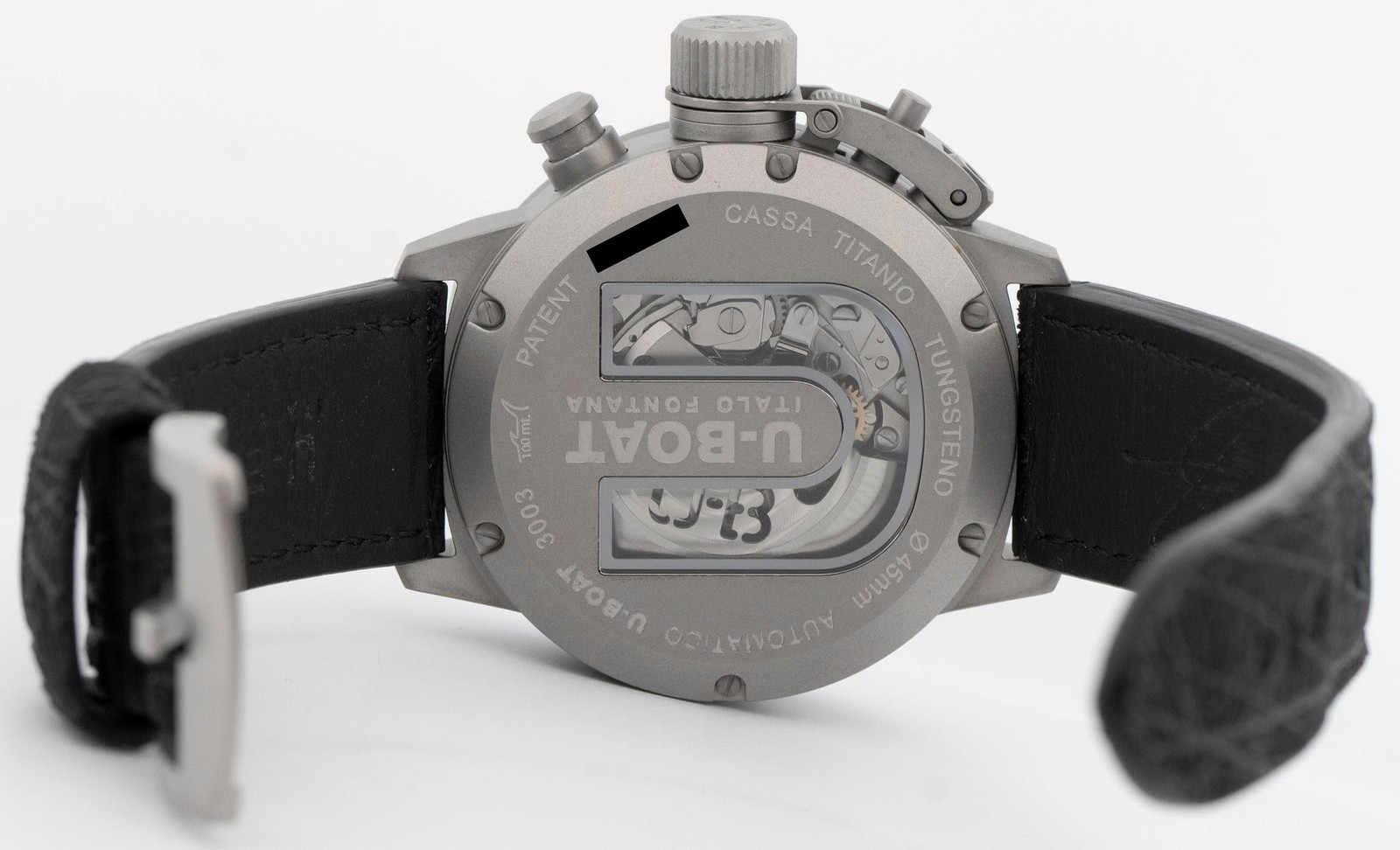 U-Boat Italo Fontana Classico 45 Titanium Tungsten Blue Chronograph 3003 BOX