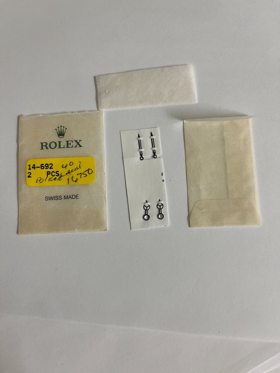 Genuine Rolex 2 Minute And 2 Hour Hands 14-692 Black Model 16550 factory open