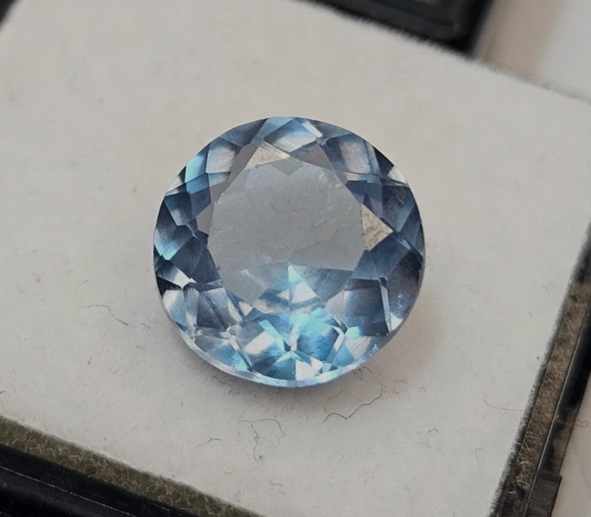 Gorgeous Aquamarine Blue Round Cut 3-5 Ct For Making Ring Loose Gemstone